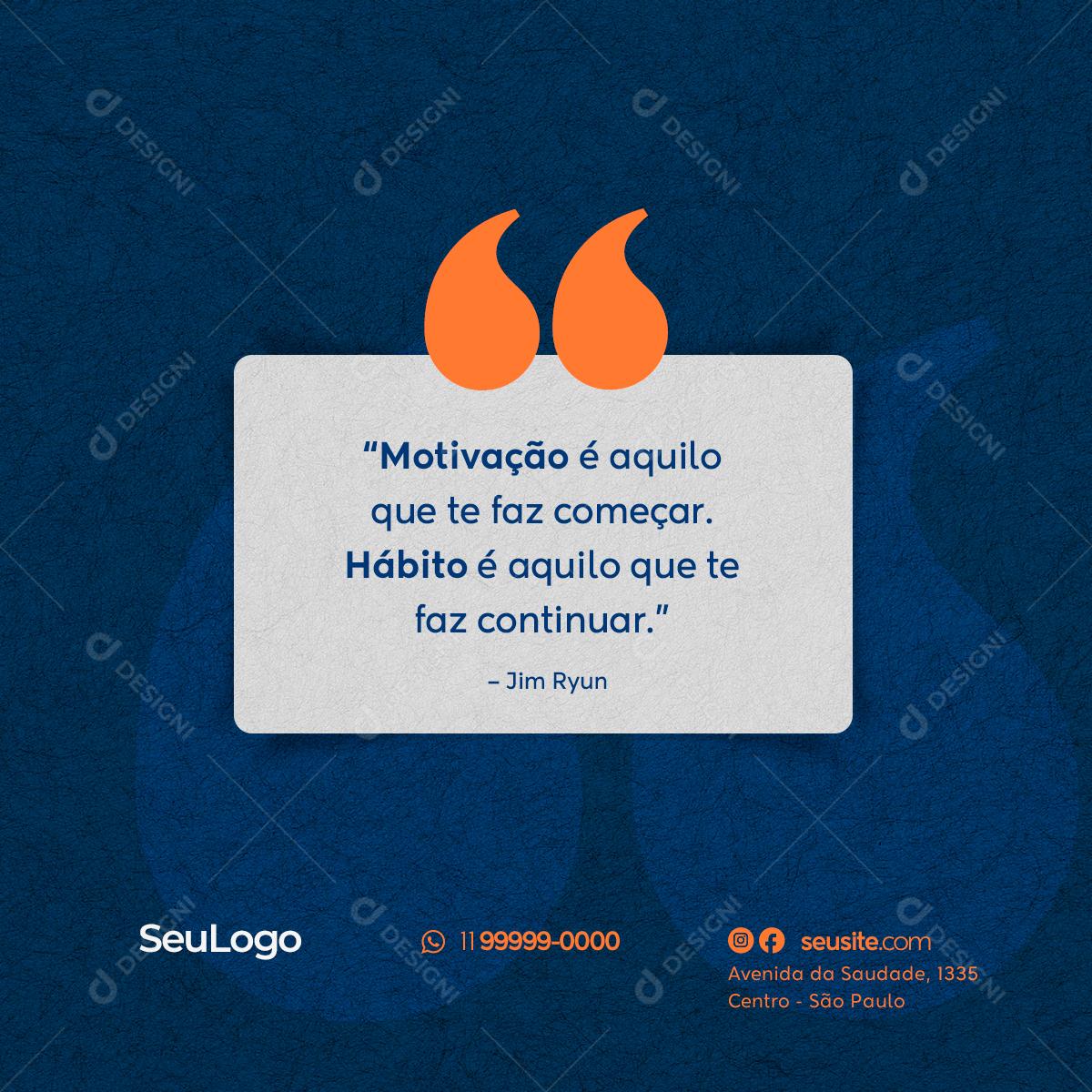 Social Media Frases Motivacional é Aquilo PSD Editável