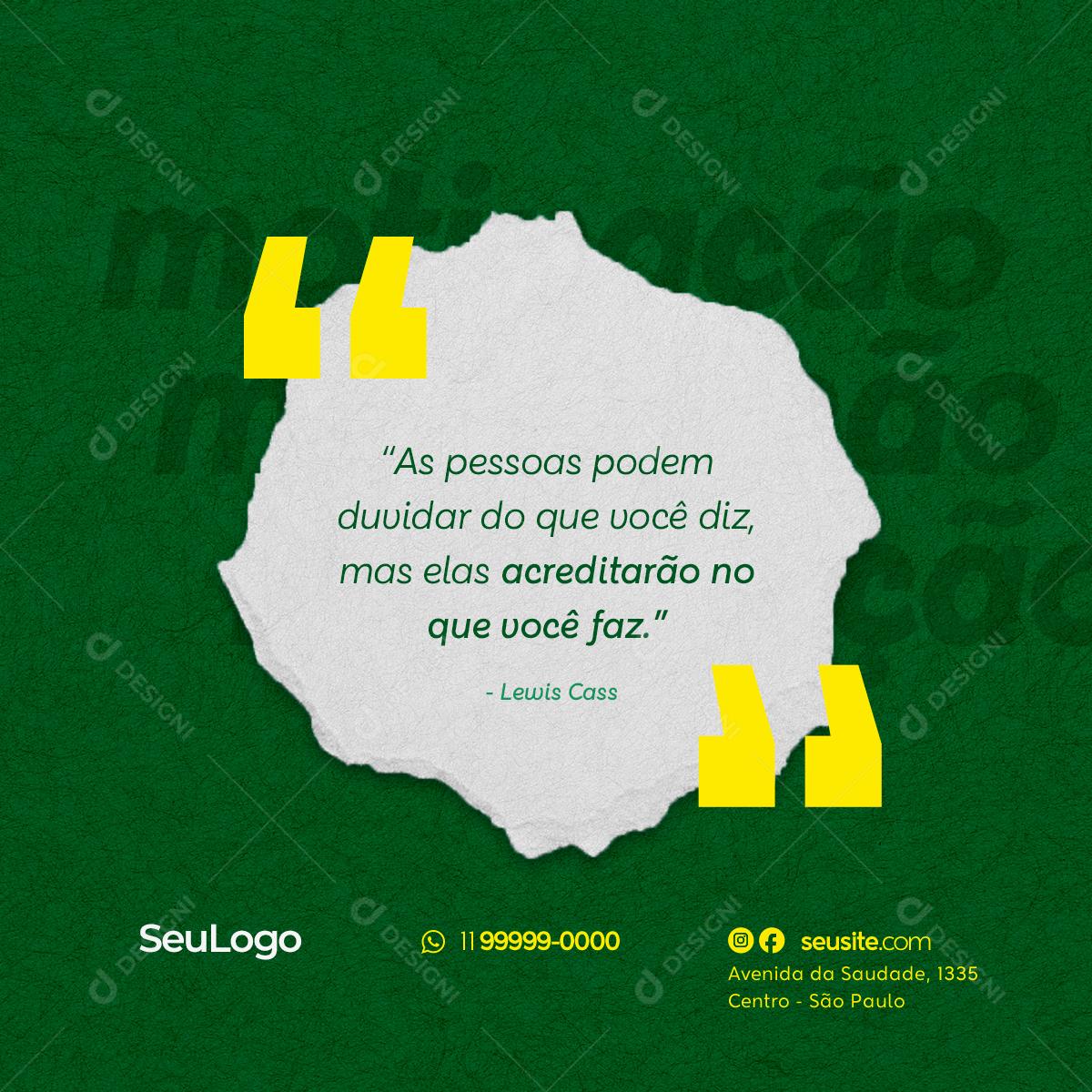 Social Media Frases Motivacional As Pessoas Podem Duvidar PSD Editável