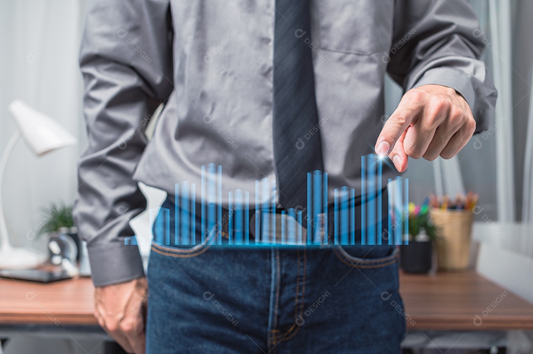 Gráfico de ações empresário gráfico de investimento crescimento