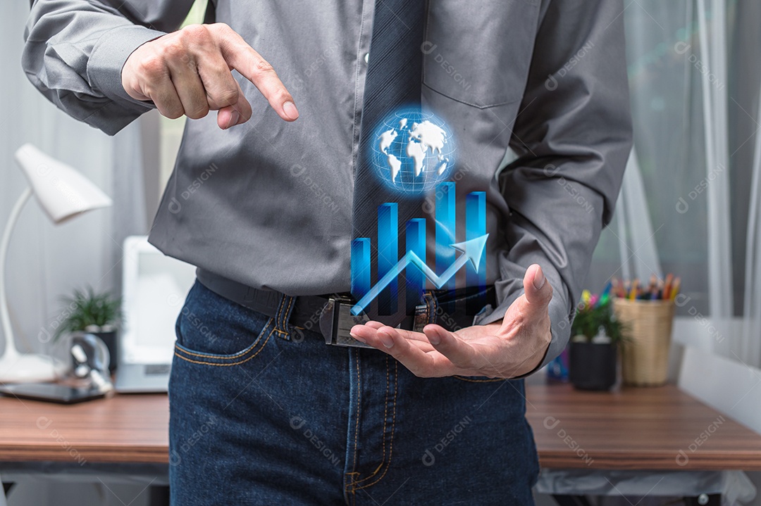 Gráfico de ações empresário gráfico de investimento crescimento