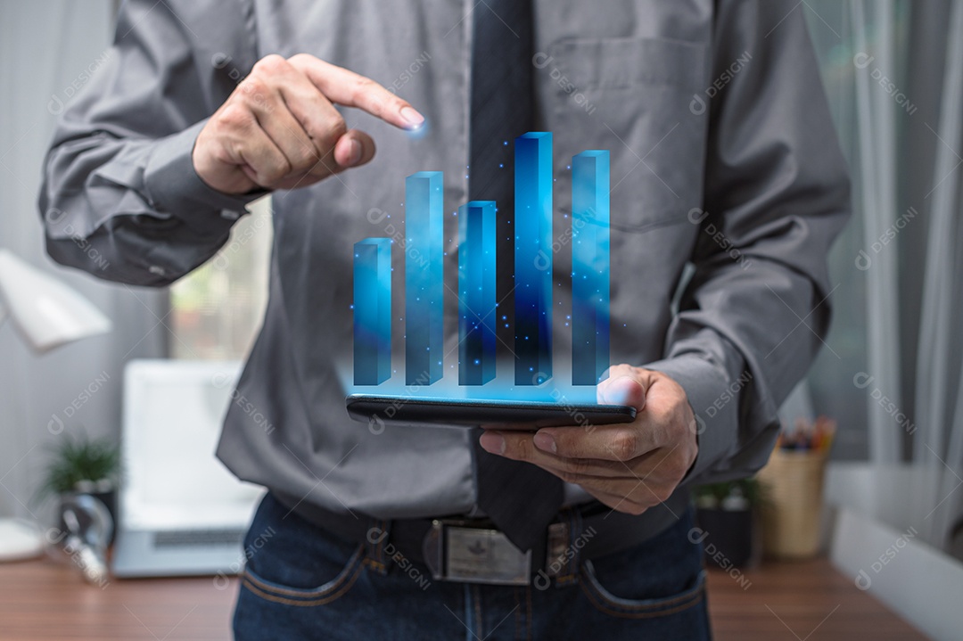 Gráfico de ações empresário gráfico de investimento crescimento