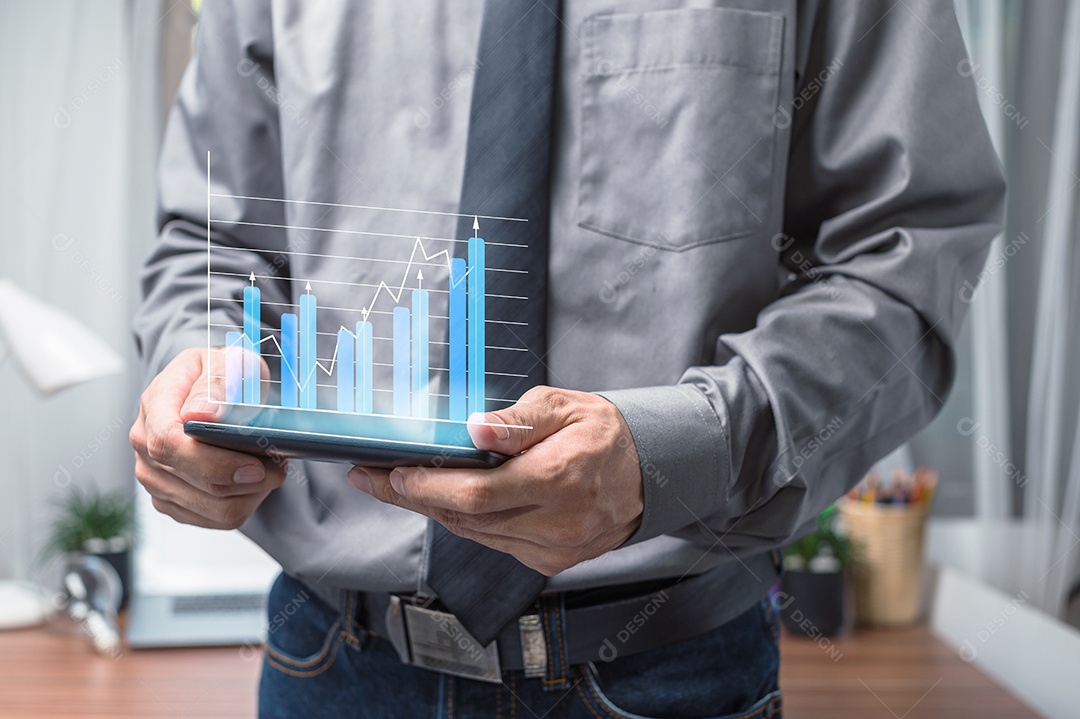 Gráfico de ações empresário gráfico de investimento crescimento