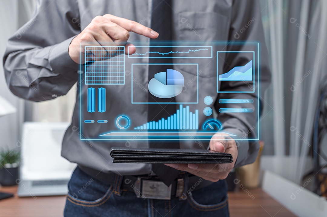 Gráfico de ações empresário gráfico de investimento crescimento