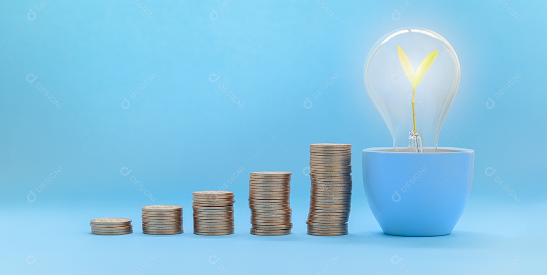 Conceito investimento estoque crescimento financeiro economizar dinheiro