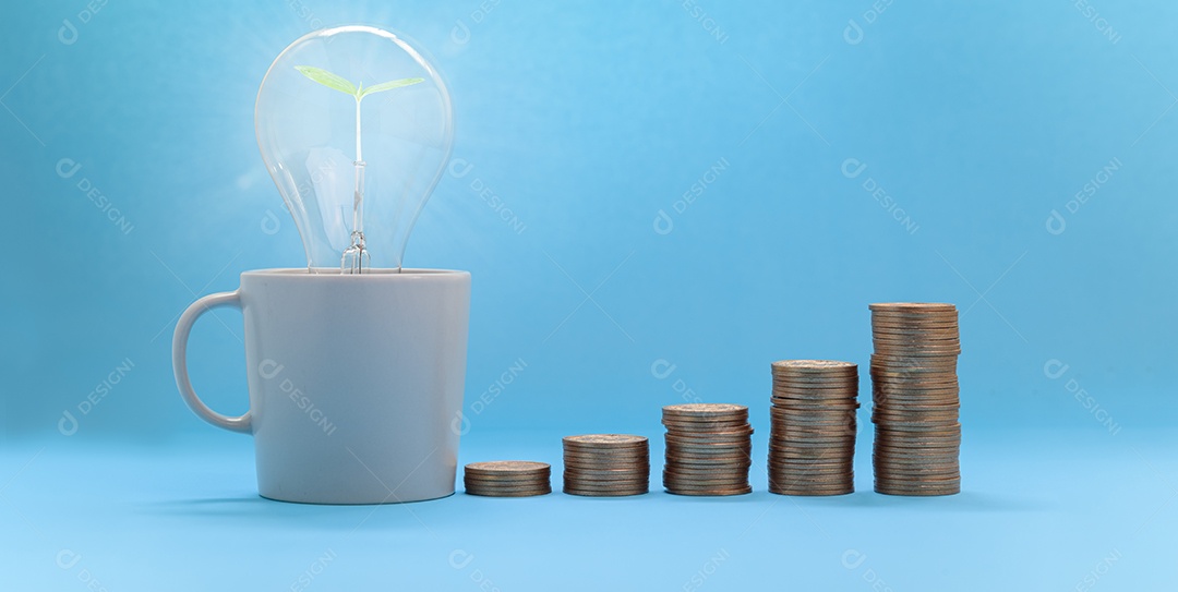 Conceito investimento estoque finanças crescimento economizando dinheiro