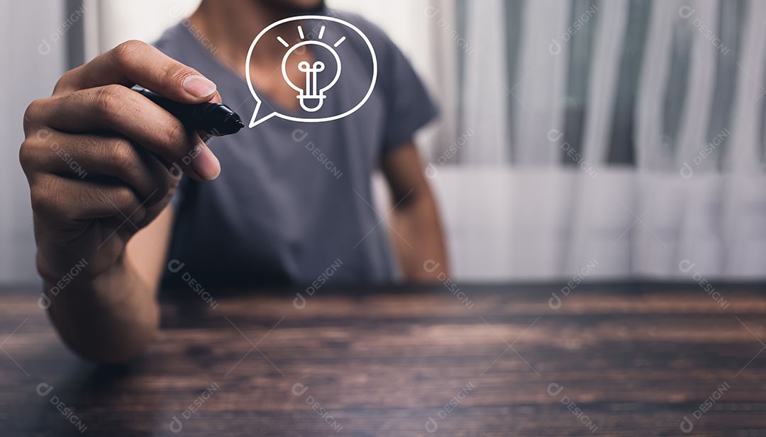 Conceito de ícone de lâmpada encontre novas ideias na ilustração do trabalho