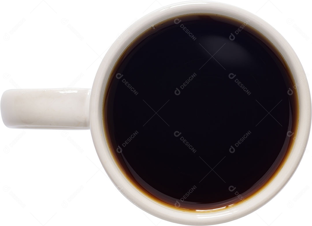 Xícara de café em um fundo branco