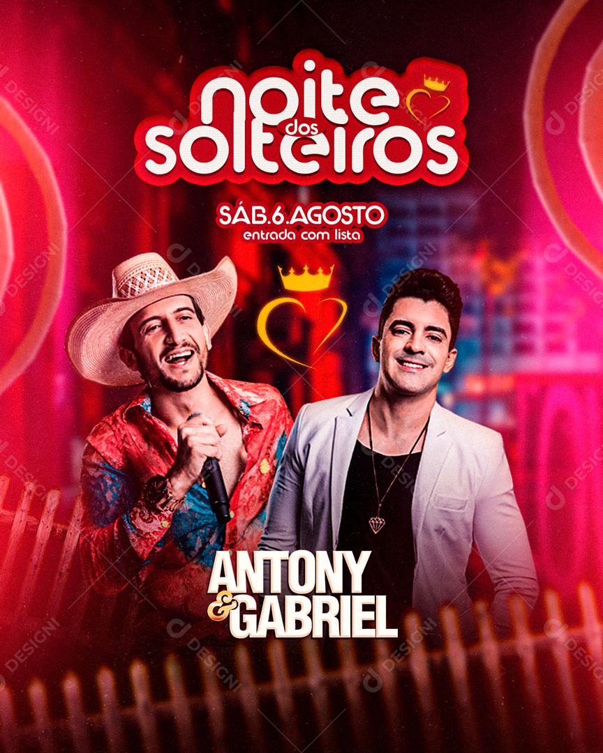 Flyer Show Antony e Gabriel Social Media PSD Editável