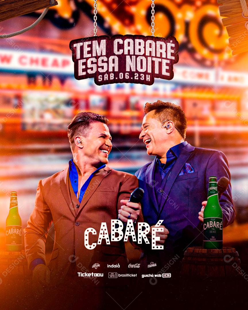Flyer Show Tem Cabaré Essa Noite Social Media PSD Editável
