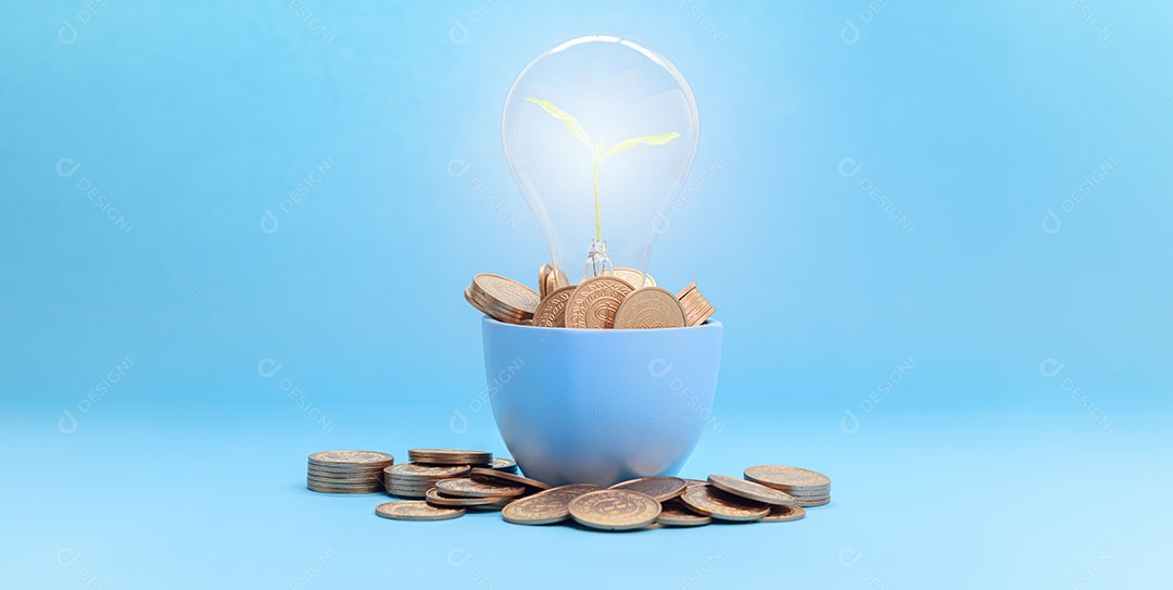 Conceito investimento estoque finanças crescimento economizando dinheiro