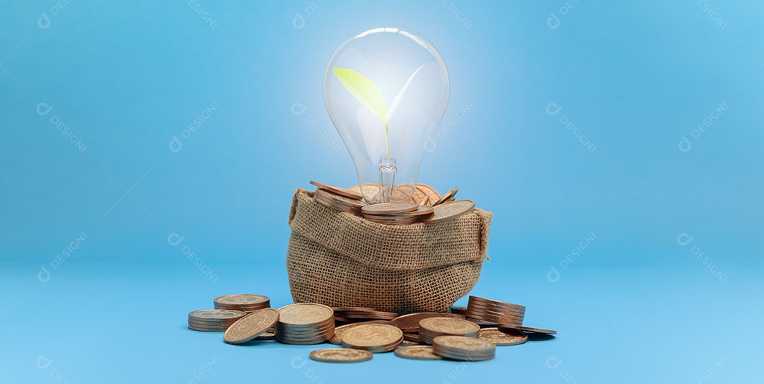 Conceito investimento estoque finanças crescimento economizando dinheiro