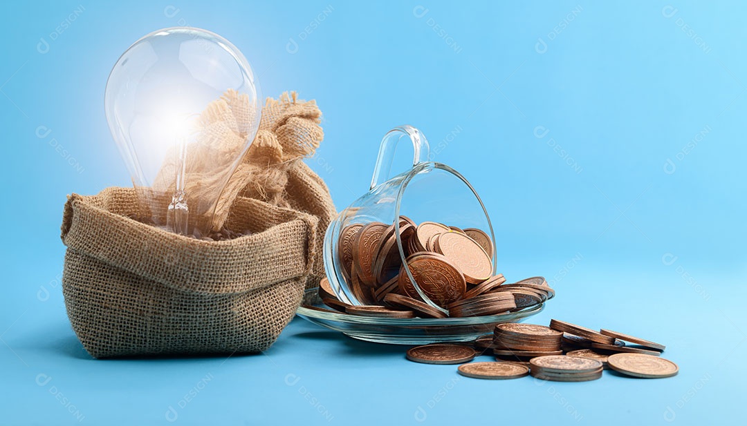 Conceito para economizar dinheiro, investir em ações de negócios financeiros