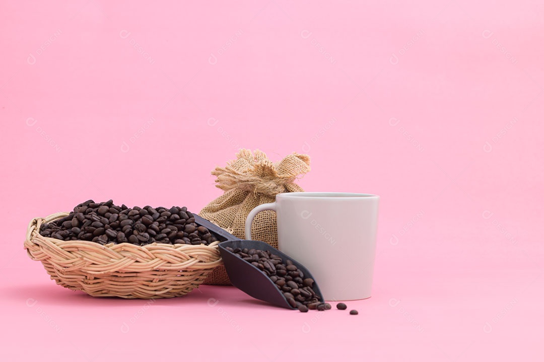 Grãos de café xícara de café energia