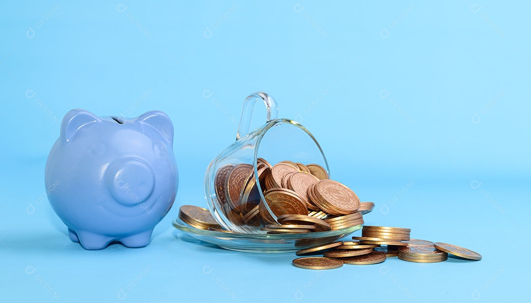 Conceito para economizar dinheiro, investir em ações de negócios financeiros