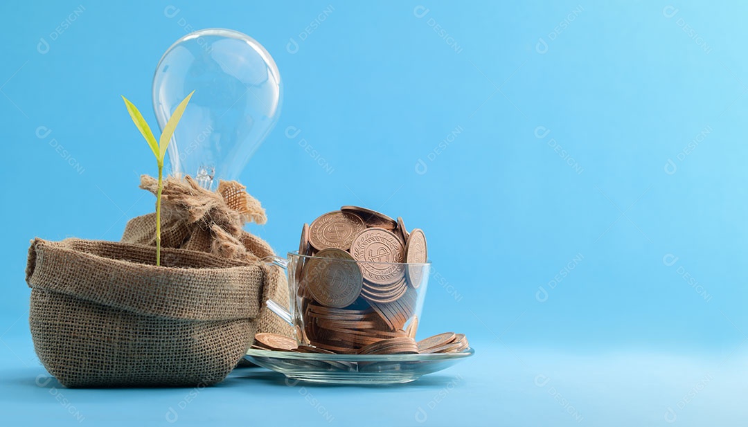 Estoques de crescimento financeiro de conceito de moeda empilhada investem receita