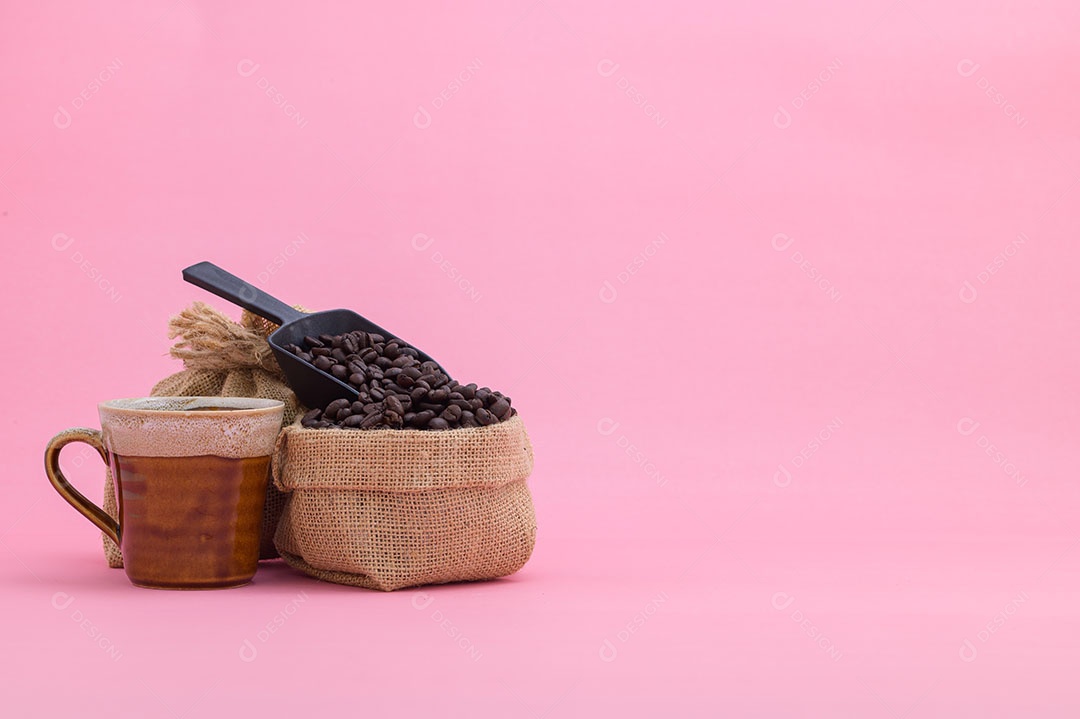 Grãos de café xícara de café energia