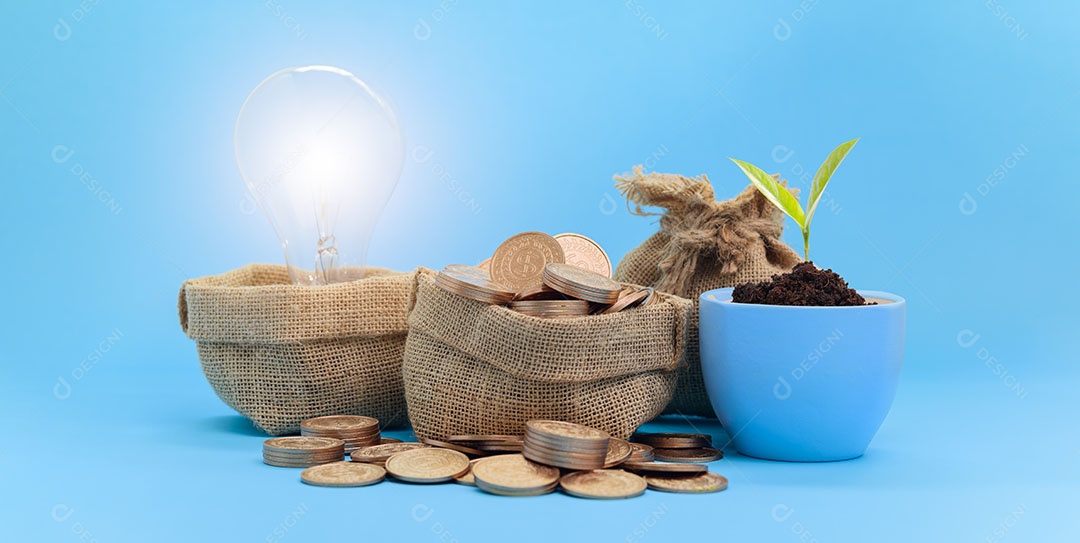 Conceito investimento estoque crescimento financeiro economizar dinheiro