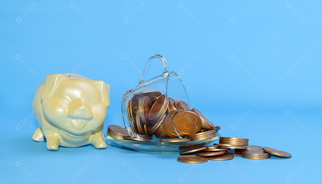 Conceito para economizar dinheiro, investir em ações de negócios financeiros