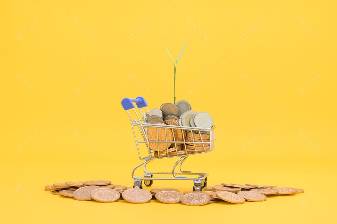 Economizar dinheiro, investir em ações, crescimento financeiro, renda