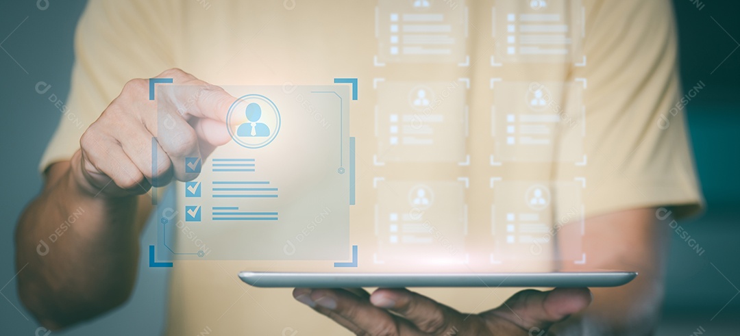 Procura de emprego e emprego com tecnologia de rede online