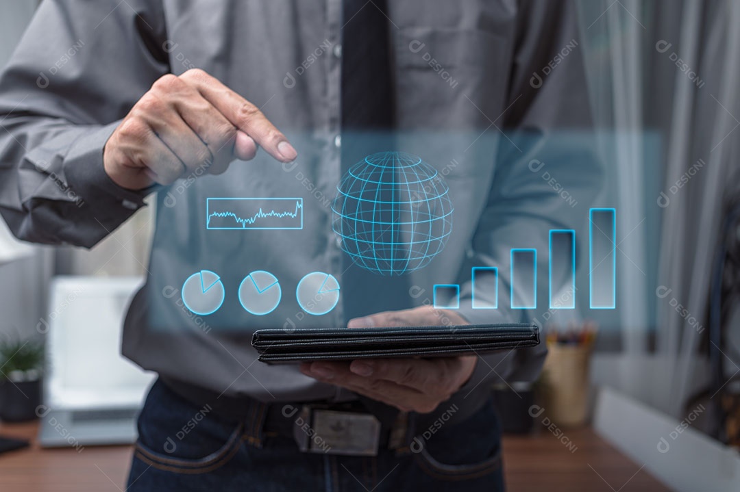 Gráfico de ações empresário gráfico de investimento crescimento