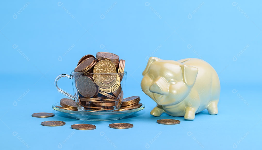 Conceito para economizar dinheiro, investir em ações de negócios financeiros