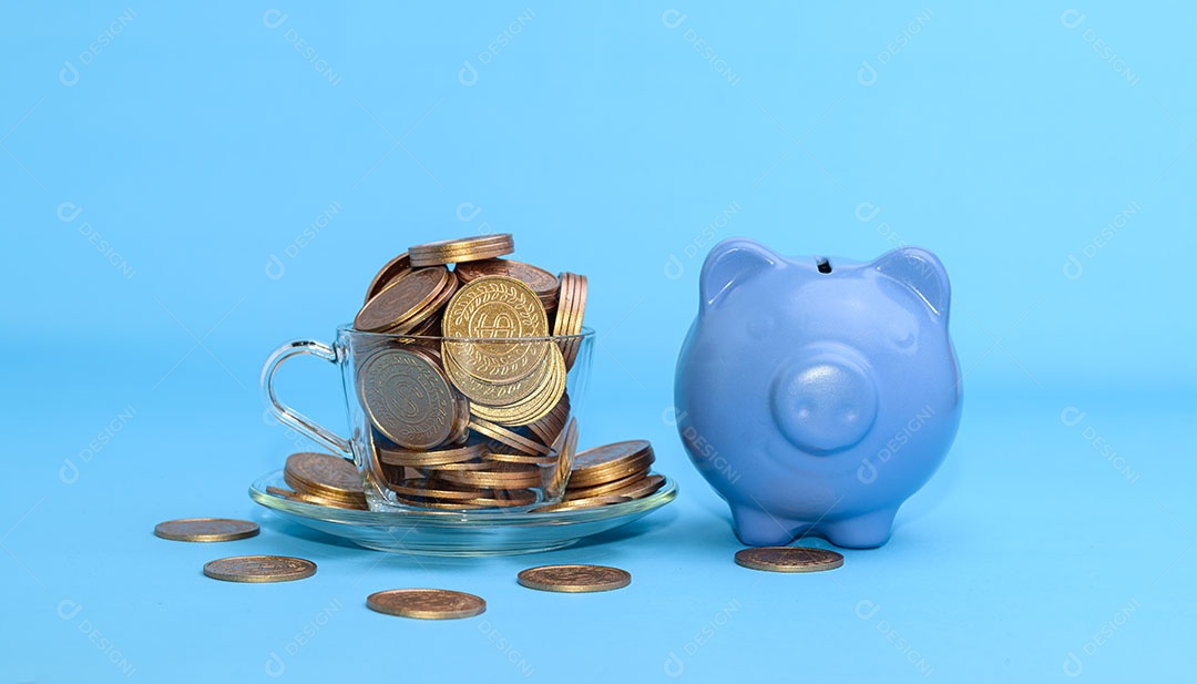 Conceito para economizar dinheiro, investir em ações de negócios financeiros