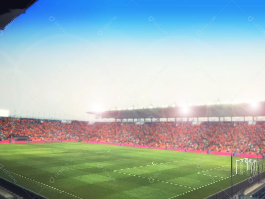 Estádio de futebol e vitória de campeonato de campo de futebol de arena de estádio