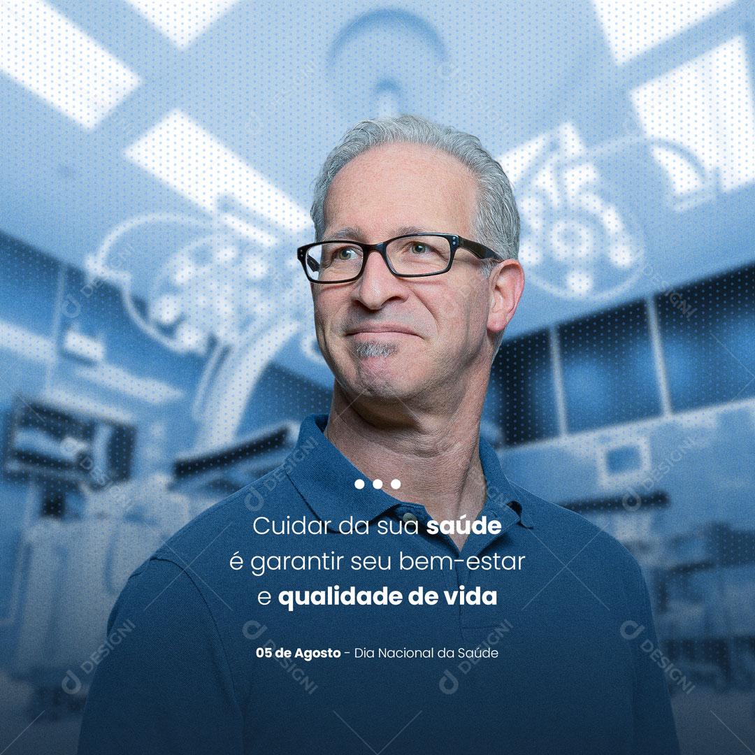 Social Media Dia Nacional da Saúde 05 de Agosto PSD Editável