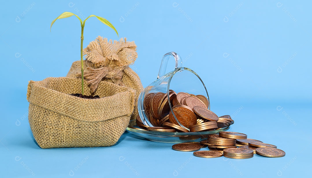 Conceito para economizar dinheiro, investir em ações de negócios financeiros