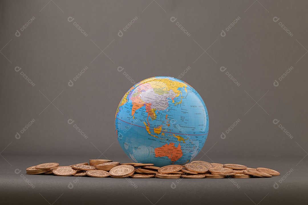 Conceito de moedas empilhadas Finanças para aumentar a renda, investir em ações