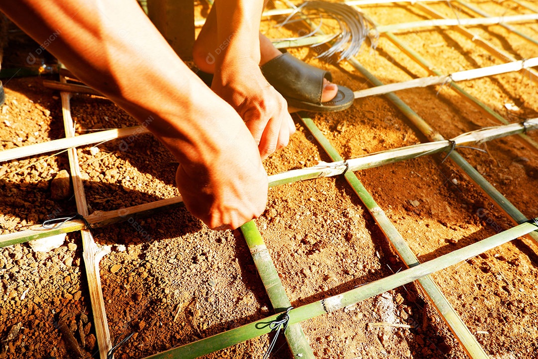 Pessoas trabalhando sobre obra