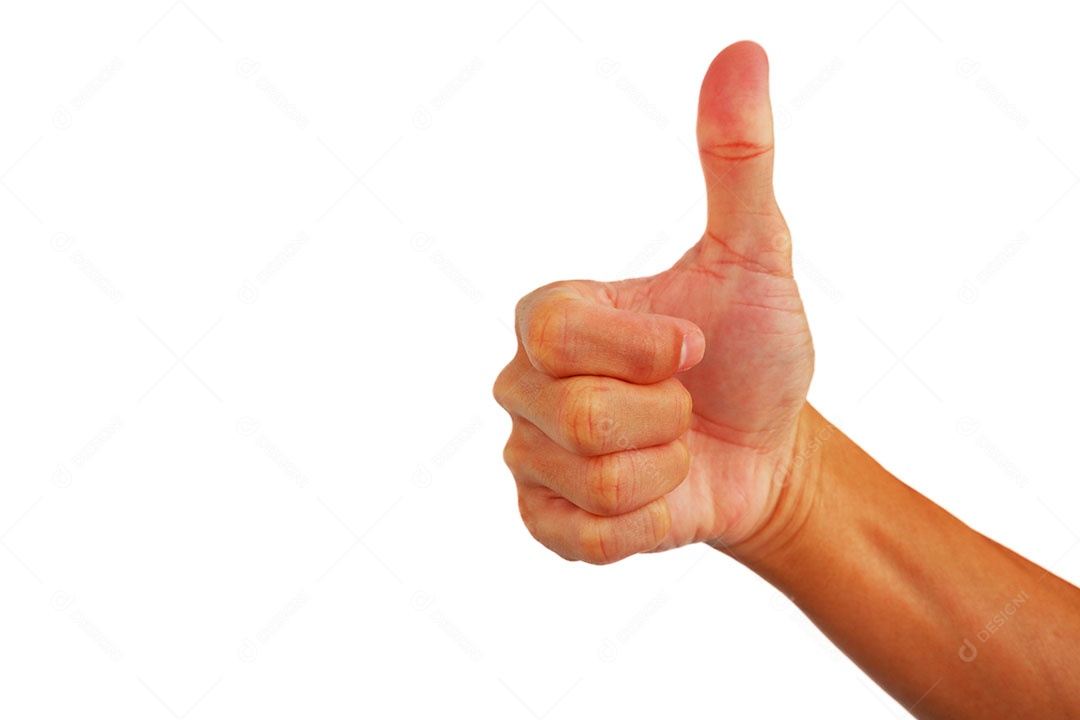 Mãos de pessoa humana dedos sobre fundo isolado branco