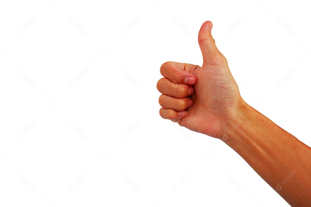 Mãos de pessoa humana dedos sobre fundo isolado branco