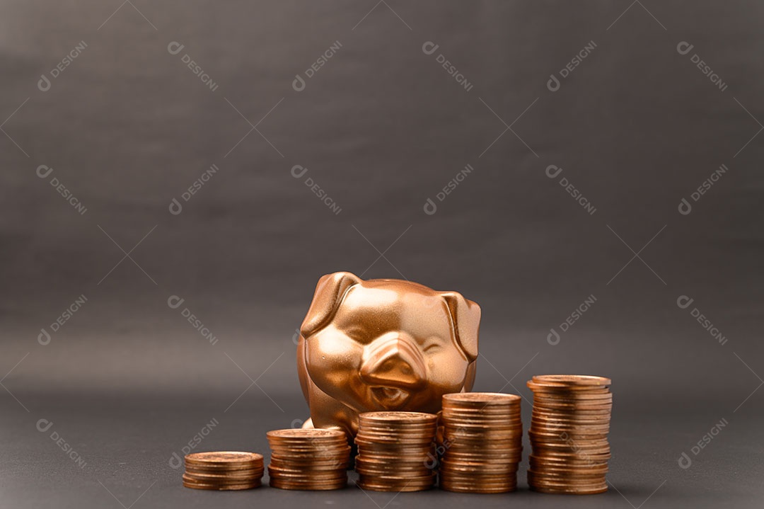 Cofrinho mostrando poupança, renda, investimentos, ações