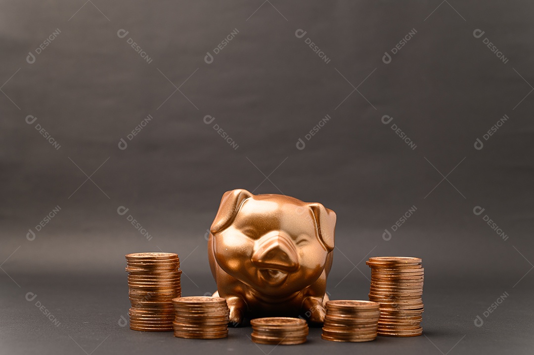 Cofrinho mostrando poupança, renda, investimentos, ações