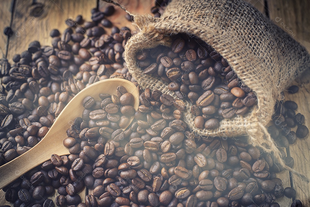 Café de café em saco de saco