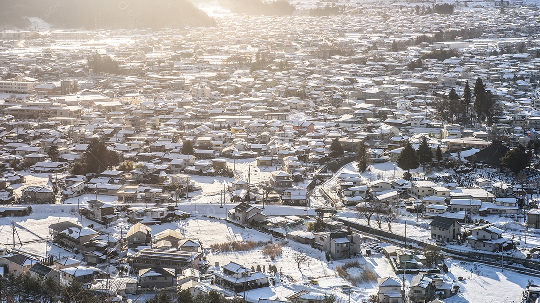 Cidade na neve e na luz do sol, Kawaguchiko