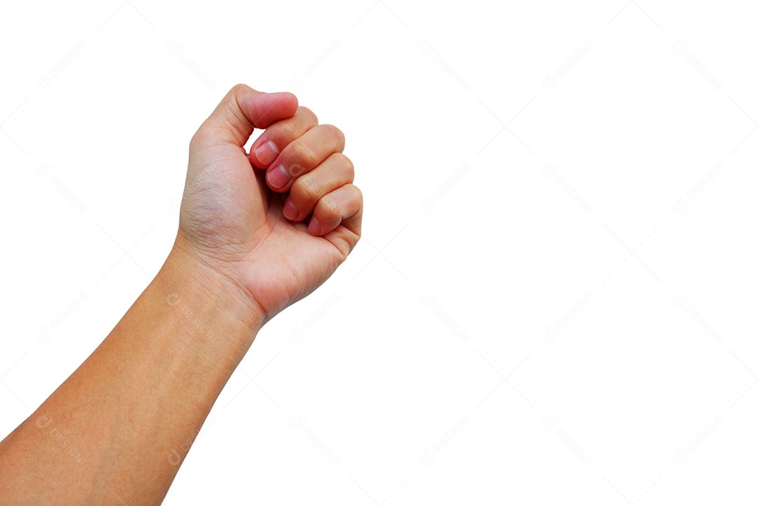 Mãos de pessoa sobre fundo isolado