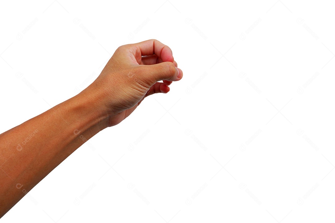 Mãos de pessoa sobre fundo isolado