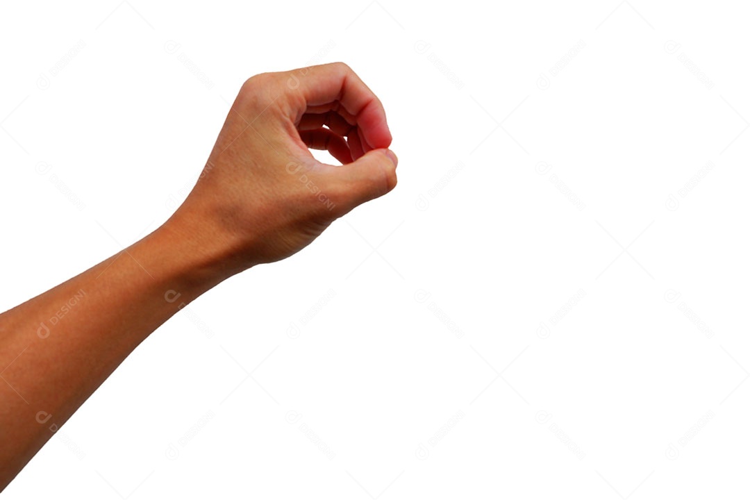 Mãos de pessoa sobre fundo isolado