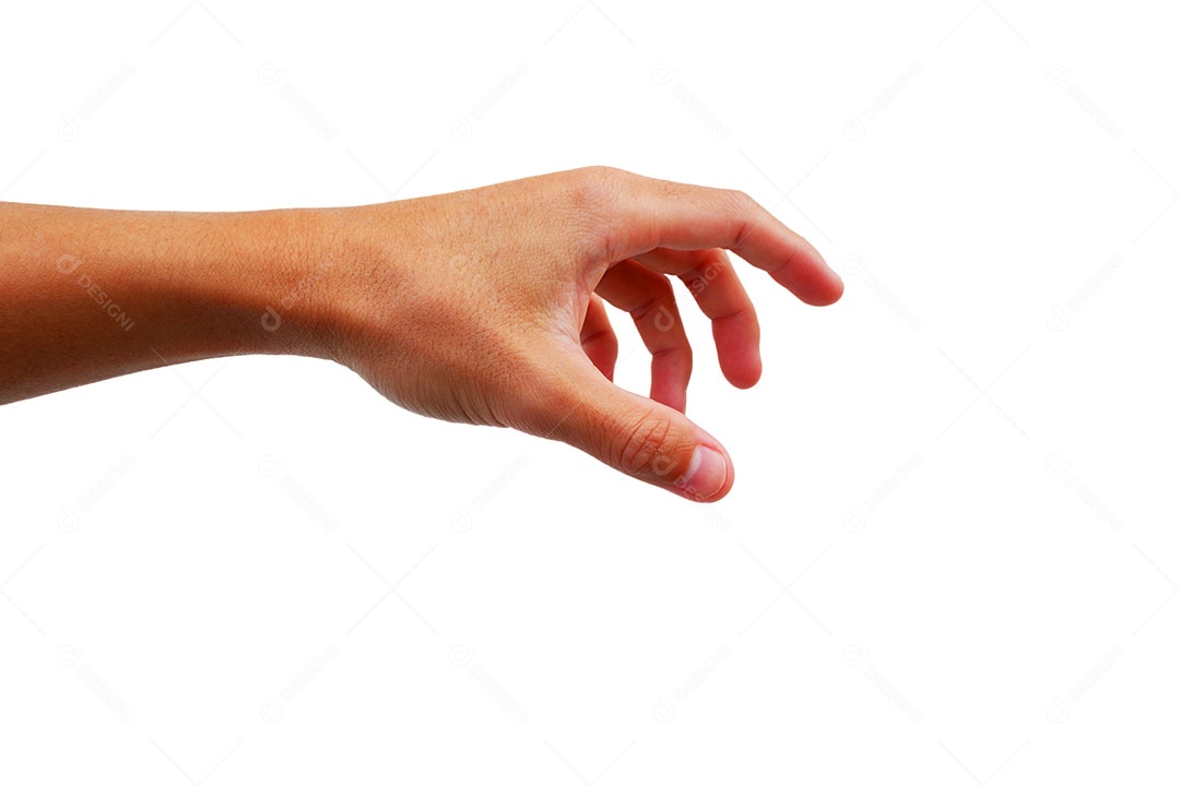 Mãos de pessoa sobre fundo isolado