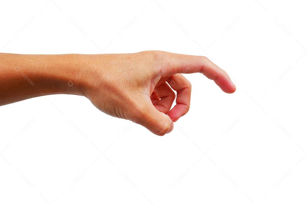 Mãos de pessoa sobre fundo isolado