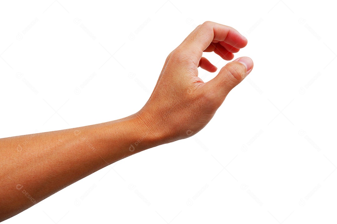 Mãos de pessoa sobre fundo isolado