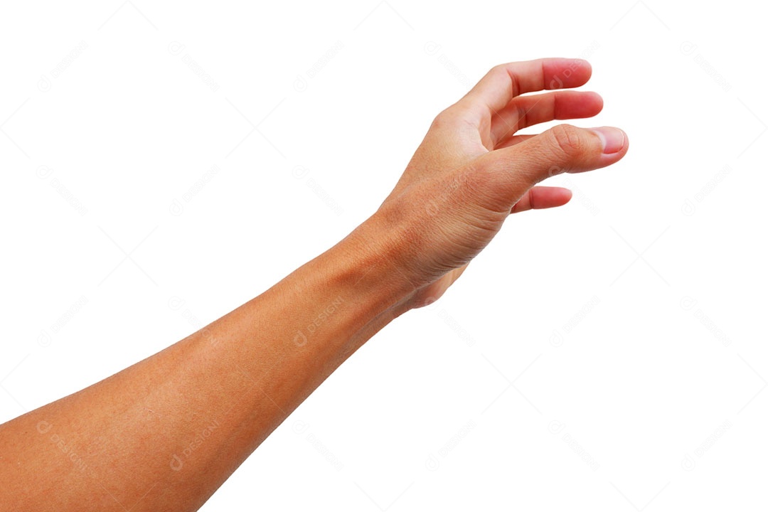 Mãos de pessoa sobre fundo isolado