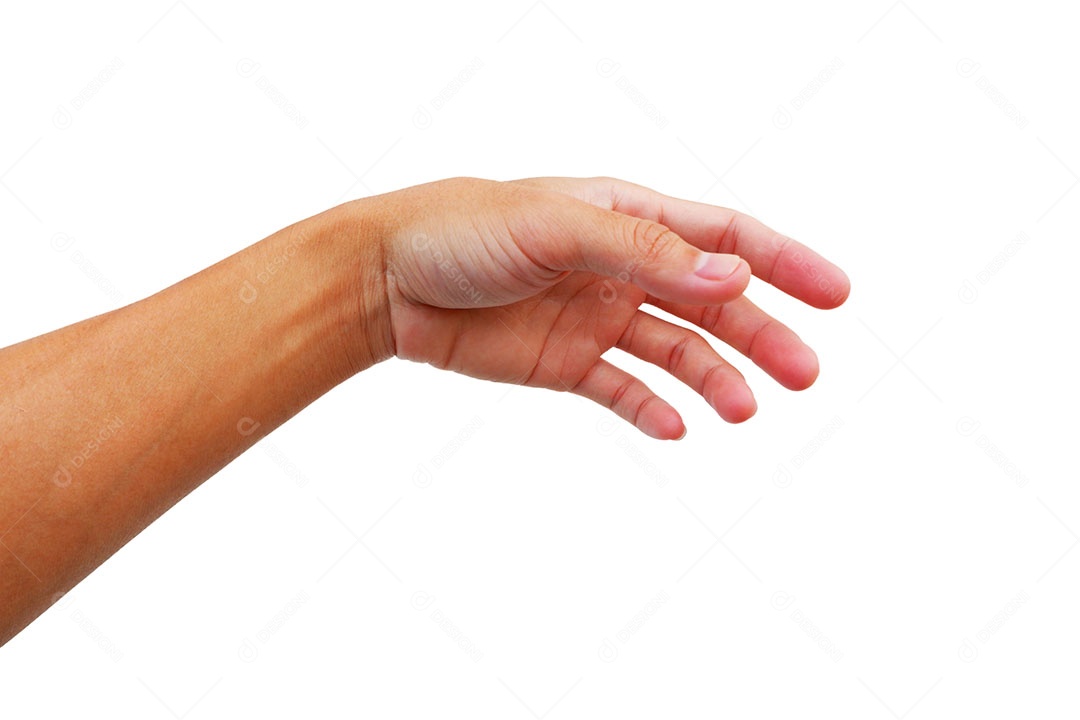 Mãos de pessoa sobre fundo isolado