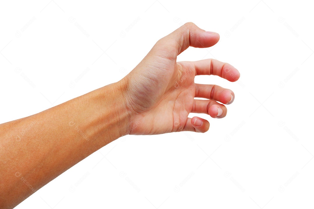 Mãos de pessoa sobre fundo isolado