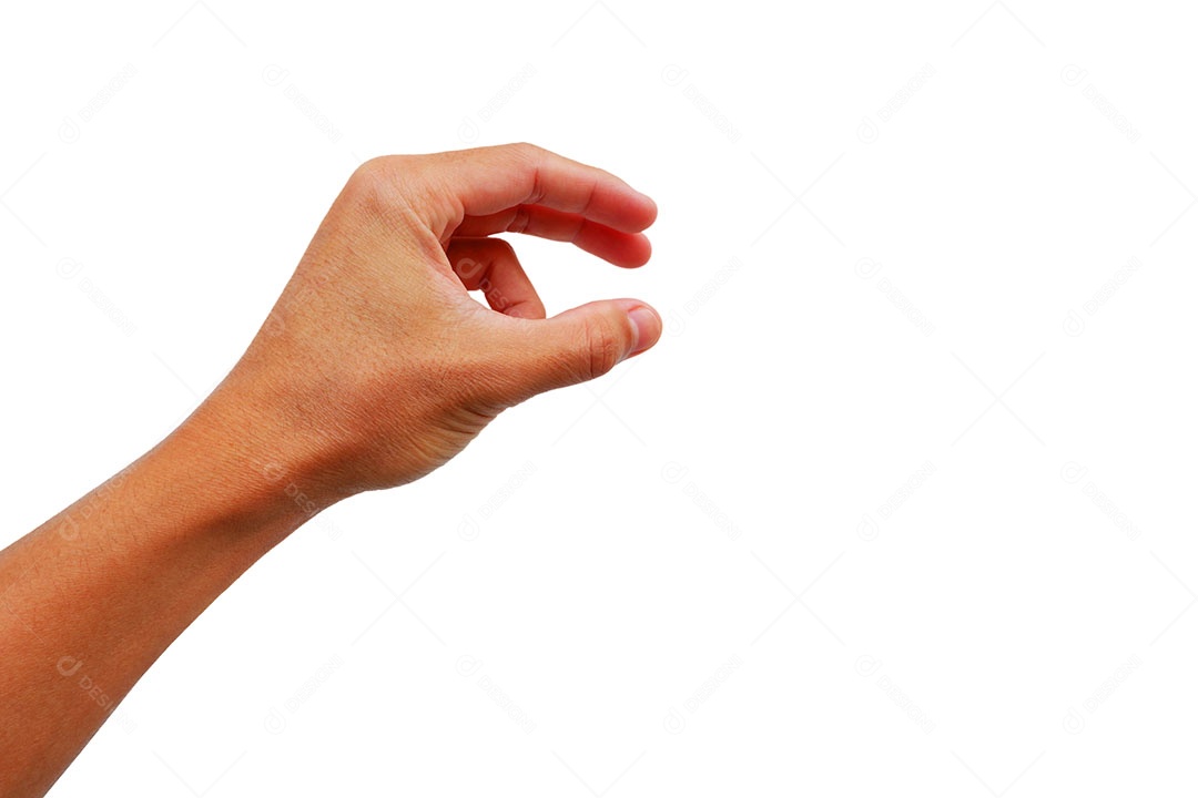 Mãos de pessoa sobre fundo isolado