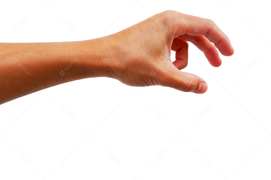 Mãos de pessoa sobre fundo isolado