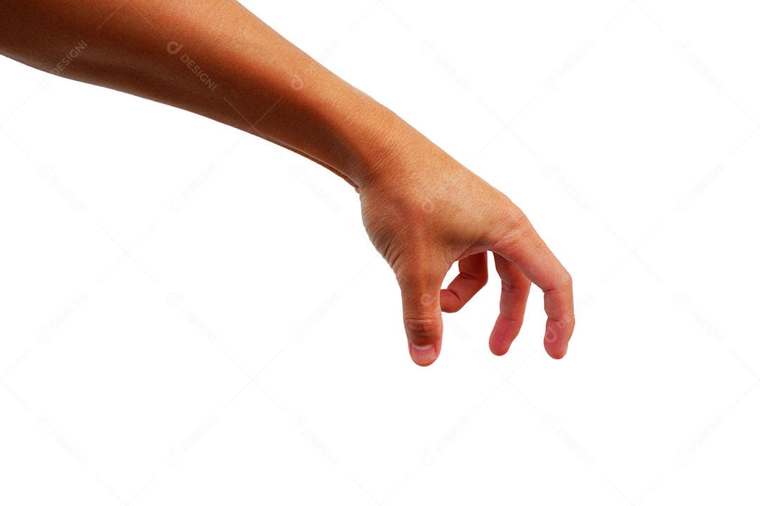 Mãos de pessoa sobre fundo isolado